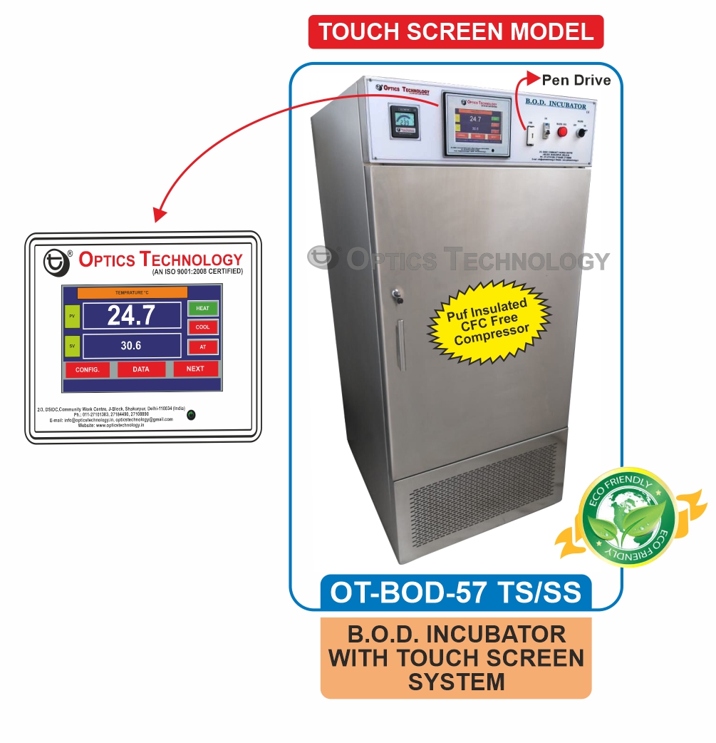 BOD INCUBATOR with TOUCH SCREEN